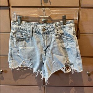 Vervet Light Wash Distressed Denim Shorts  Size XS